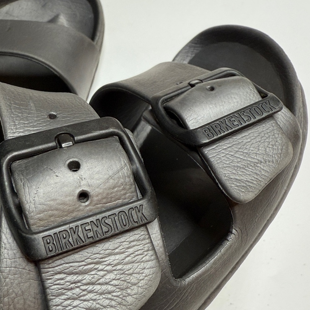 Birkenstock Silver Gray Arizona Two-strap Eva Sandals Shoe S-425 Sz 7-7.5/ 38 EU - Picture 8 of 9